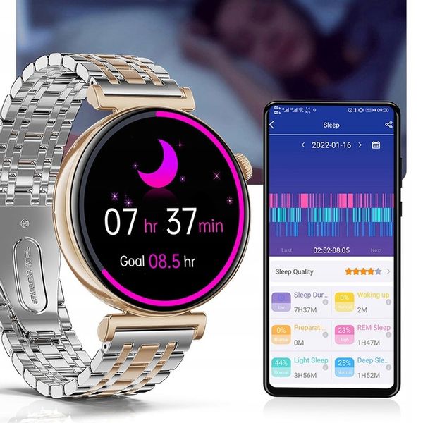 SMARTWATCH ZEGAREK DAMSKI EKG GLUKOZA CIŚNIENIE ROZMOWY SMART WATCH MENU PL zdjęcie 3