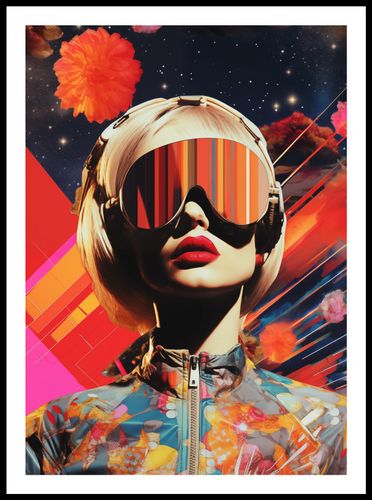 Plakat 50x70cm Retrofuturystyczna Muza na Arena.pl