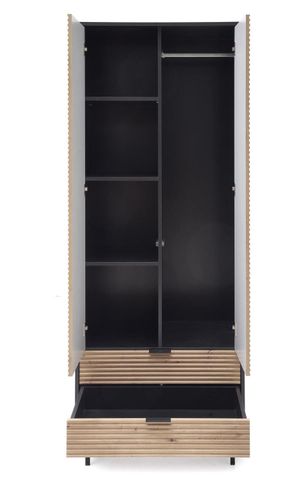 Szafa Nihala dąb artisan/ czarna na Arena.pl