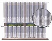 ZAZDROSTKA ZAZDROSKA firana kuchenna wzór IDA biała 100x50 + obszycie