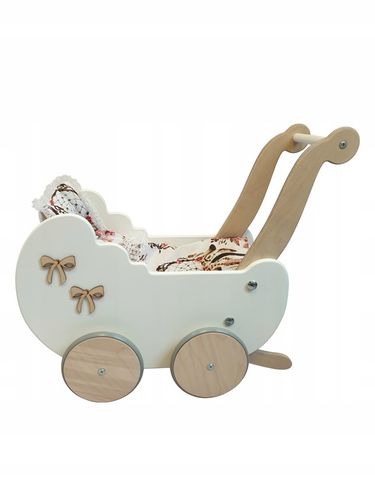 WÓZEK DLA DZIEWCZYNKI DLA LALEK Z POŚCIELĄ PCHACZ na Arena.pl