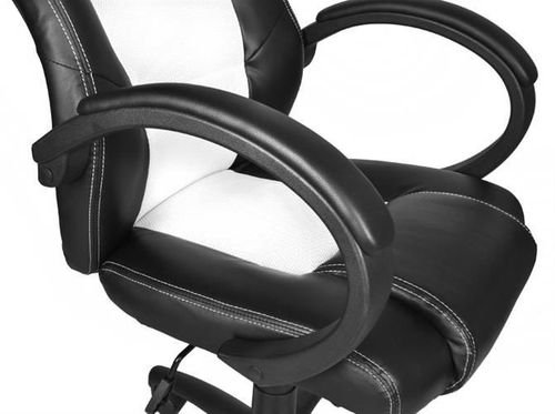 Fotel biurowy sportowy basic - biały na Arena.pl