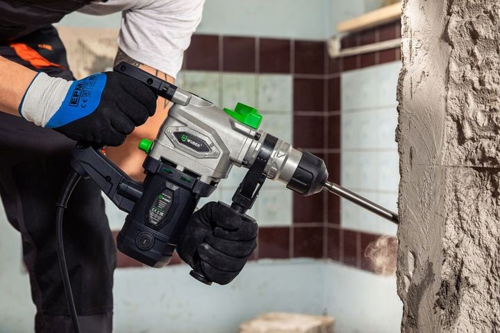 WIERTARKA MŁOTOWIERTARKA MŁOT UDAROWY MOCNA SDS+ WIERTŁA SZPICAK PRZECINAK zdjęcie 8