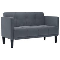 Sofa dwuosobowa Ciemnoszara 111 cm Aksamit