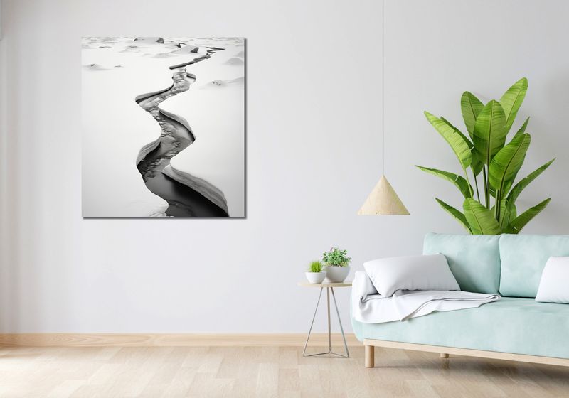 Obraz 90x100cm Szczeliny Mrozu zdjęcie 2