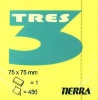 Kostka żółta 75X75mm 400k TRES 4298