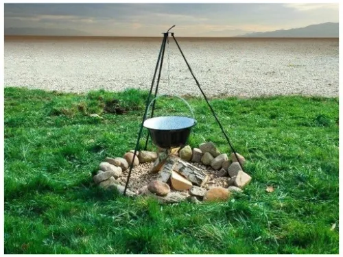 TRÓJNÓG EL FUEGO STOJAK NA KOCIOŁEK NAD OGNISKO !! na Arena.pl