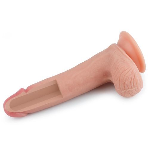 8'' Dual Layered Platinum Silicone Cock na Arena.pl