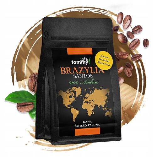 Kawa mielona 100% Arabica Świeżo palona Brazylia Santos 250g na Arena.pl
