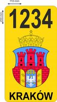 NAKLEJKI MAGNETYCZNE oznaczenie TAXI KRAKÓW numer