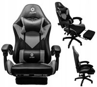 Fotel Gamingowy Biurowy z Ekoskóry Obrotowy Dla Gracza Kubełkowy Wygodny