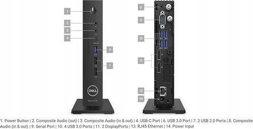 Thin Client Dell Wyse 5070 Celeron 8GB 128SSD SSD+Podstawka+Myszka na Arena.pl