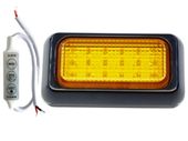 Lampa 18 LED 10x6 pomarańczowa + sterownik 12v 24v ostrzegawcza kogut