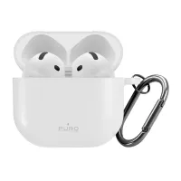 puro silicon cover icon for airpods 4, white