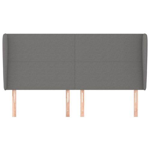 Zagłówek uszak, ciemnoszary, 203x23x118/128 cm, tkanina na Arena.pl