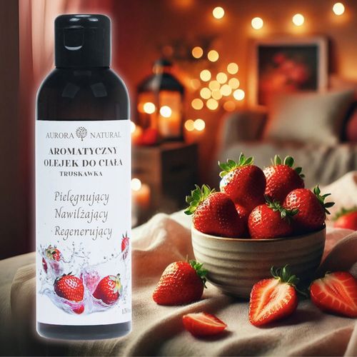 Olejek 150 ml, zapach truskawek. Aromatyczny do skóry. Na prezent na Arena.pl