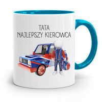 Kubek Błękitny Dla Taty Tata Najlepszy Kierowca Z Nadrukiem Ze Zdjęciem