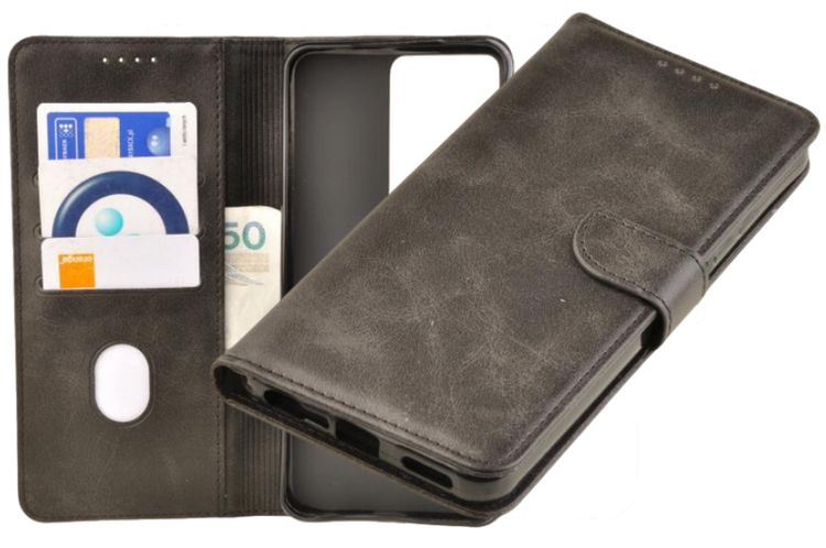 Etui portfel Wallet do Realme C71 / P3 Lite czarny zdjęcie 1