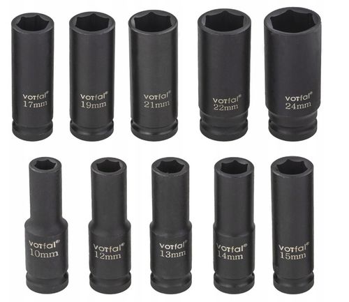 NASADKI UDAROWE 1/2'' DŁUGIE ZESTAW 10-24MM 10EL PRO na Arena.pl