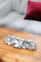 STROIK ADWENTOWY BOŻE NARODZENIE NATURALNY ŚWIECE 44 x 15 x 9 CM