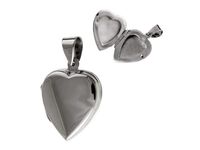 Srebrna otwierana zawieszka duże serce puzderko srebro 925 W0282