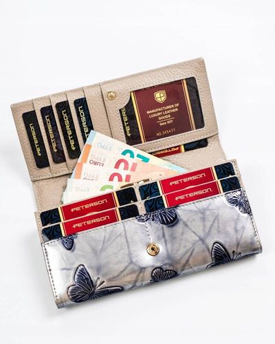 duży portfel damski ze skóry naturalnej - peterson na Arena.pl