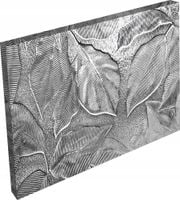 OBRAZ do kuchni salonu pokoju srebrny liść marmur