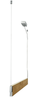 Ekologiczna lampa wisząca Norman listwa LED 29W drewno