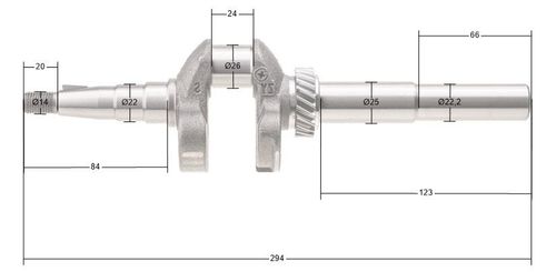 Wał korbowy Cedrus Y139V 480430 na Arena.pl