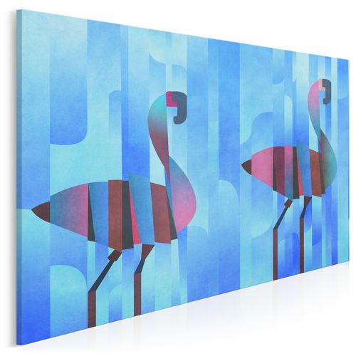 61101 Obraz na płótnie FLAMINGI BŁĘKITNY na Arena.pl