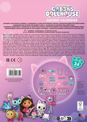 Kalendarz Adwentowy dla dzieci z akcesoriami do włosów GABBY'S DOLLHOUSE na Arena.pl