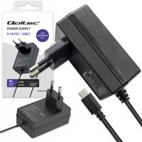 Qoltec Ładowarka Super FAST PD do Raspberry PI 5 USB-C 27W 5.1V 5A Czarna