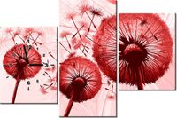 60CM 90 ZEGAR 3 ELEM DMUCHAWCE CZERWIENI ŚCIENNY