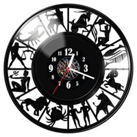 Zegar ścienny z płyty winylowej Znaki zodiaku 1799.14