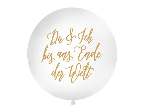 Balon 1 m, Du & Ich..., biały na Arena.pl