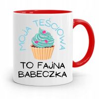 Kubek Czerwony Teściowej To Fajna Babeczka Prezent Z Nadrukiem Ze Zdjęciem