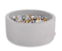 suchy basen minky h-40 cm z piłkami 200szt.- jasnoszary