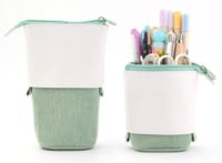 KX5674_2 Piórnik szkolny saszetka tuba 2w1 zielony