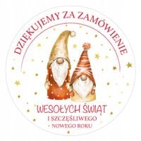 naklejki wesołych świąt dziękujemy za zamówienie gastronomia pudełko 12 szt