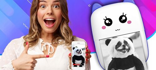 MINI DRUKARKA TERMICZNA DRUKUŚ ORYGINALNY DO ZDJĘĆ NOTATEK + 11SZT ROLEK na Arena.pl