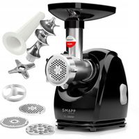 Mocna Polska Maszynka do mielenia mięsa SMAPP 489.8 CZARNA z 3 sitkami