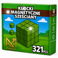 Klocki Magnetyczne 321 EL+ Płytka Magnetyczna Konstrukcyjne Sześciany Bloki
