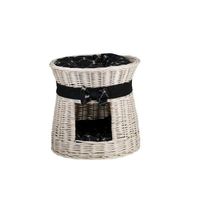 ROSIE BUDA DLA KOTA LEŻAK DLA ZWIERZĄT DOMEK DLA KOTA Z WIKLINY PIĘTROWY Z PODUSZKAMI Ø48 H43 CM