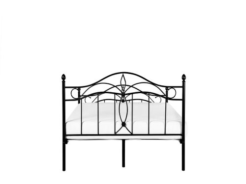Łóżko metalowe 140 x 200 cm czarne ANTLIA na Arena.pl