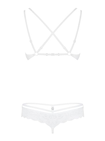 Koronkowy Komplet Biustonosz Stringi Obsessive S/M zdjęcie 4