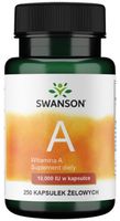 Swanson Witamina A 10.000IU 250kaps. Wzrok Prawidłowa pigmentacja skóry