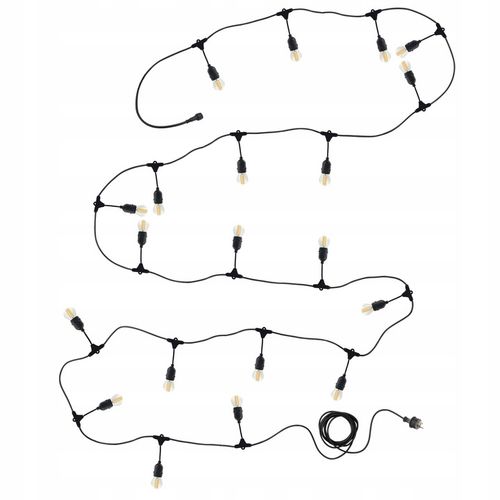 Girlanda Ogrodowa Świetlna 20m+21x Żarówka LED 1W Zewnętrzna Wodoszczelna na Arena.pl