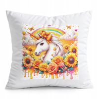 PODUSZKA BIAŁA PREZENT - JEDNOROŻEC UNICORN KOŃ