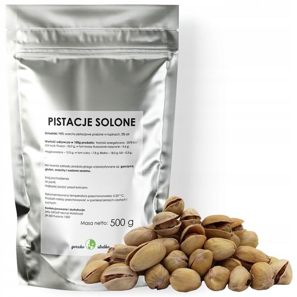 PISTACJE SOLONE PRAŻONE naturalne premium 500g zdjęcie 8