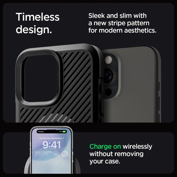 spigen core armor mag magsafe iphone 16 pro matte black zdjęcie 7